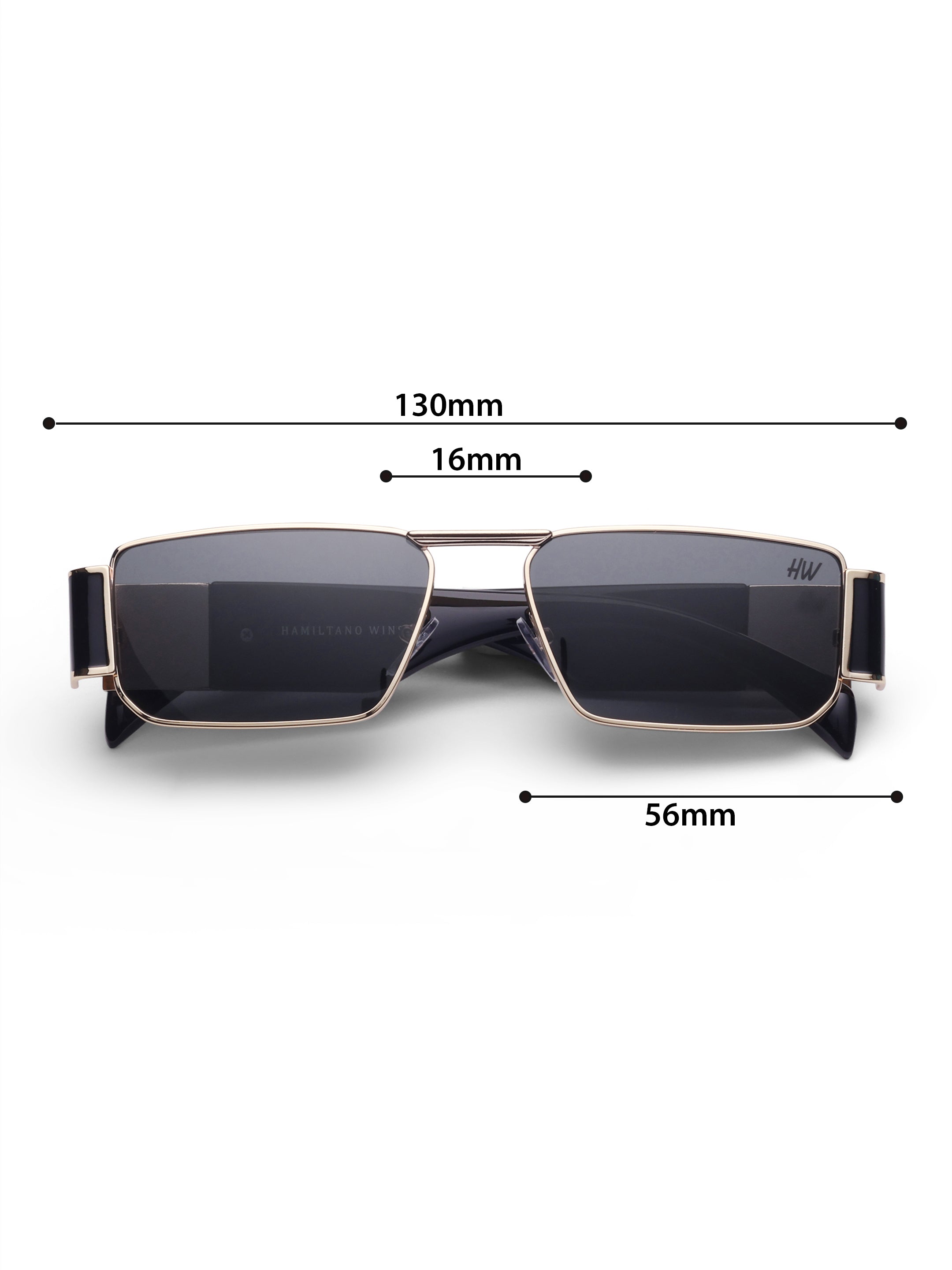Men's Black Gold UV Protected Sunglasses