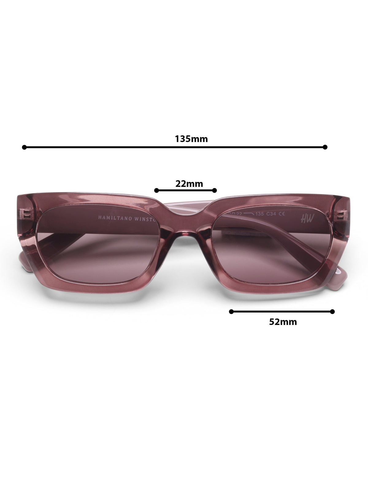 Virelle Wayfarer UV Protected Womens Sunglasses Peach