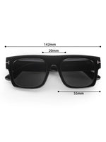 Men's Full Black UV Protected Wayfarer Rectangular Sunglasses
