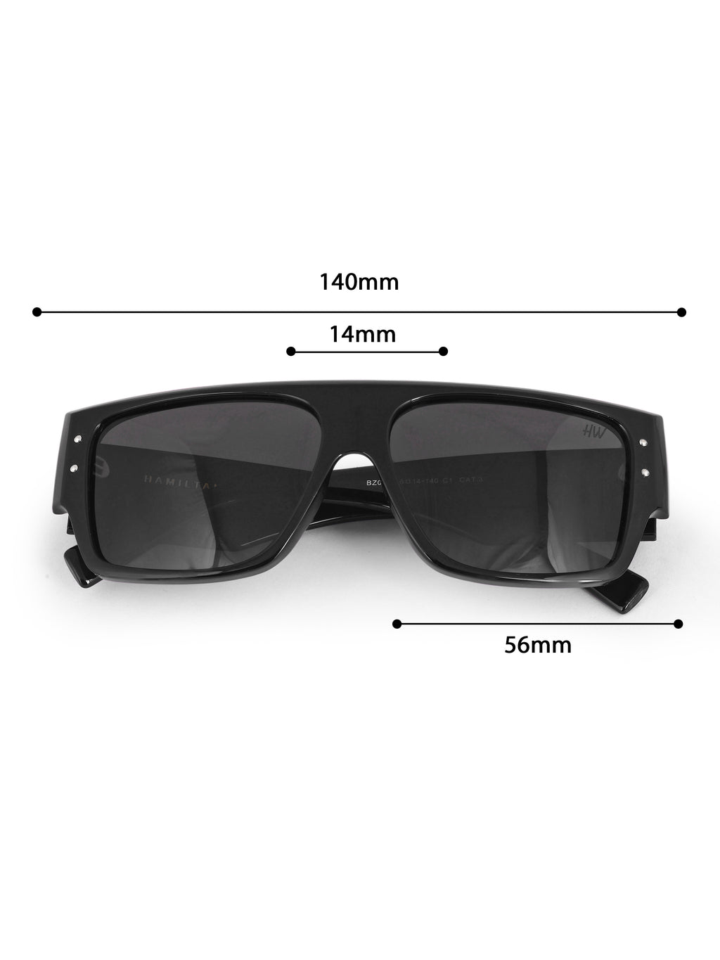 Men's Black Wayfarer UV Protected Sunglasses