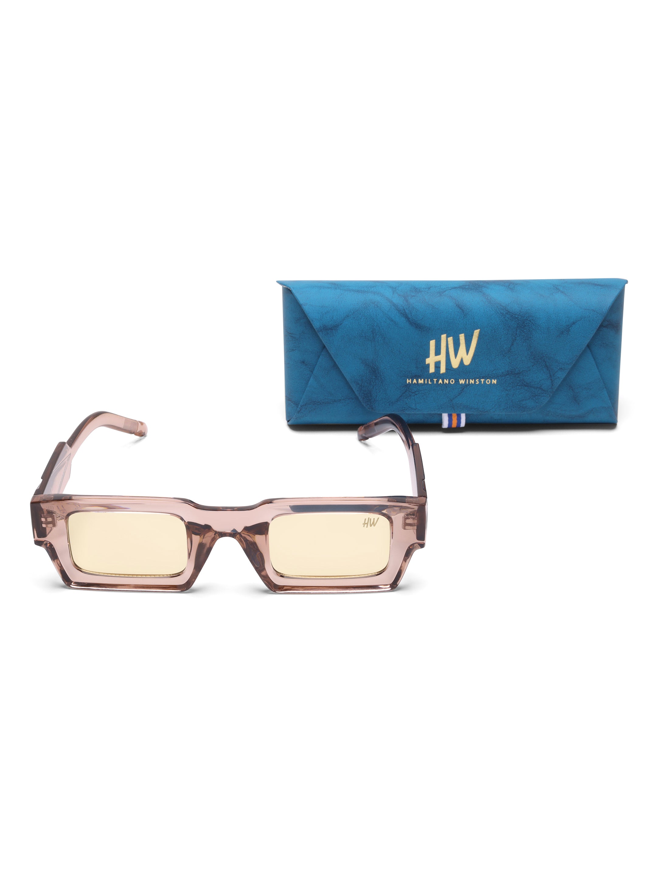Titan Peach Wayfarer Mens Sunglasses