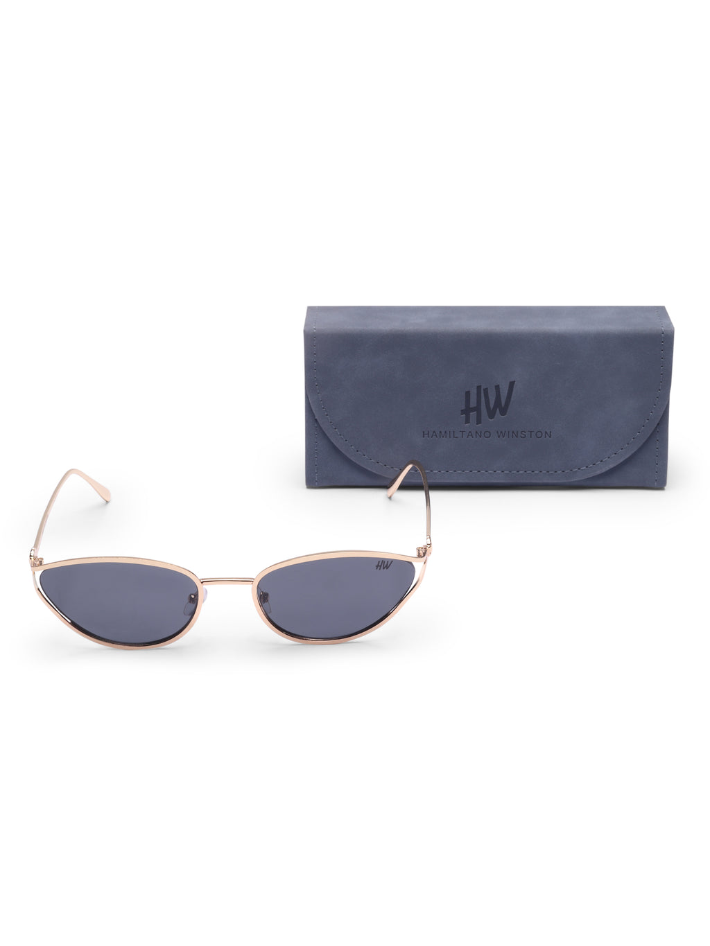 Women's Gold Black Cat Eye Sunglasses