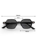 Women's Black Hexagon Premium Sunglasses