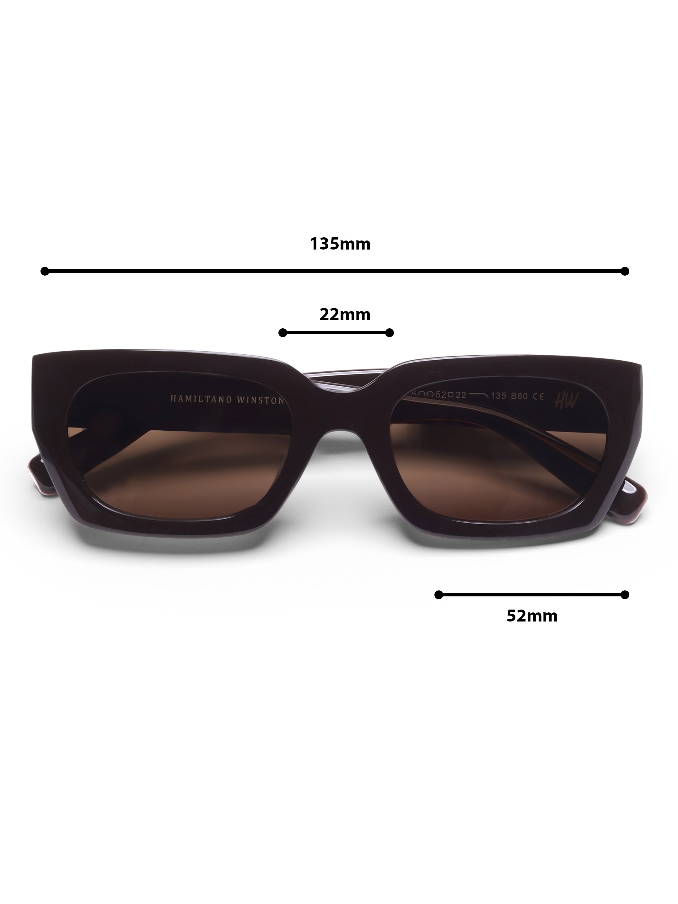 Solara Brown Oval UV Protected Womens Sunglasses