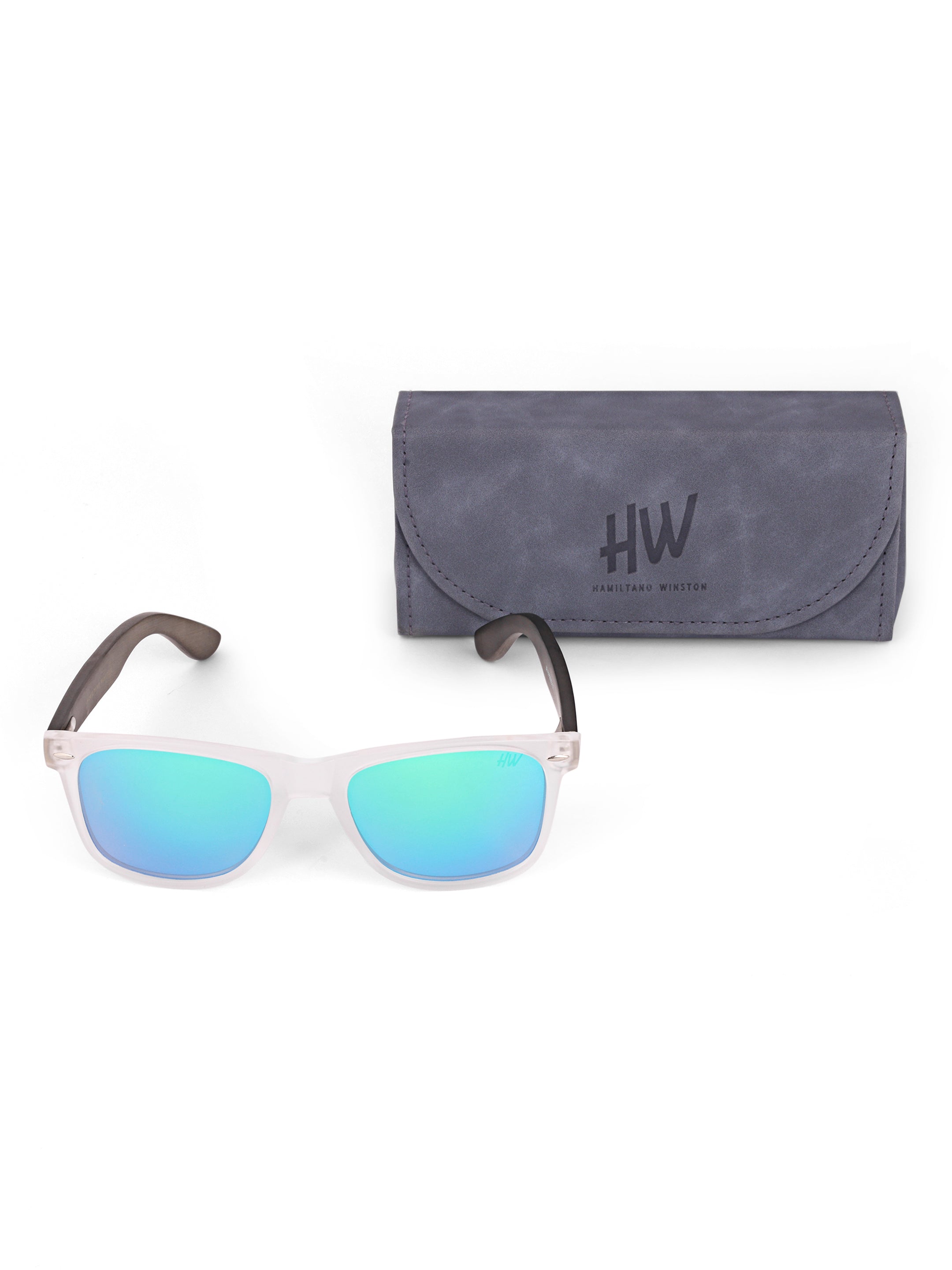 Men Wayfarer UV Protected Sunglasses Green Reflector