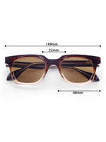 Women's Brown UV Protected Rectangular Sunglasses