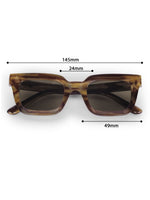 Women's Leopard Brown Wayfarer Rectangular Sunglasses