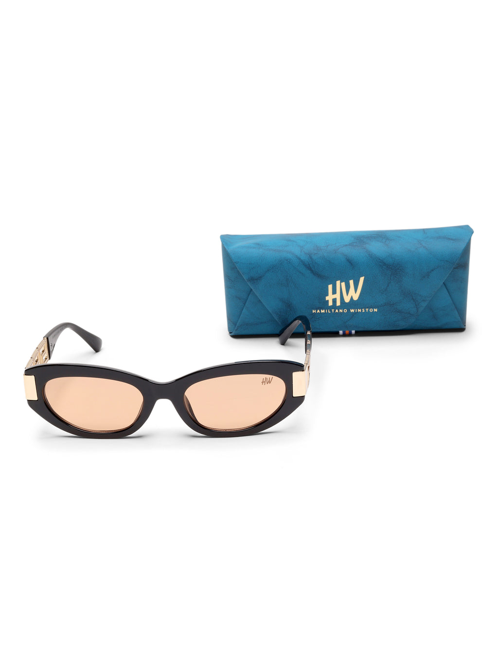 Velora Oval Peach UV Protected Womens Sunglasses