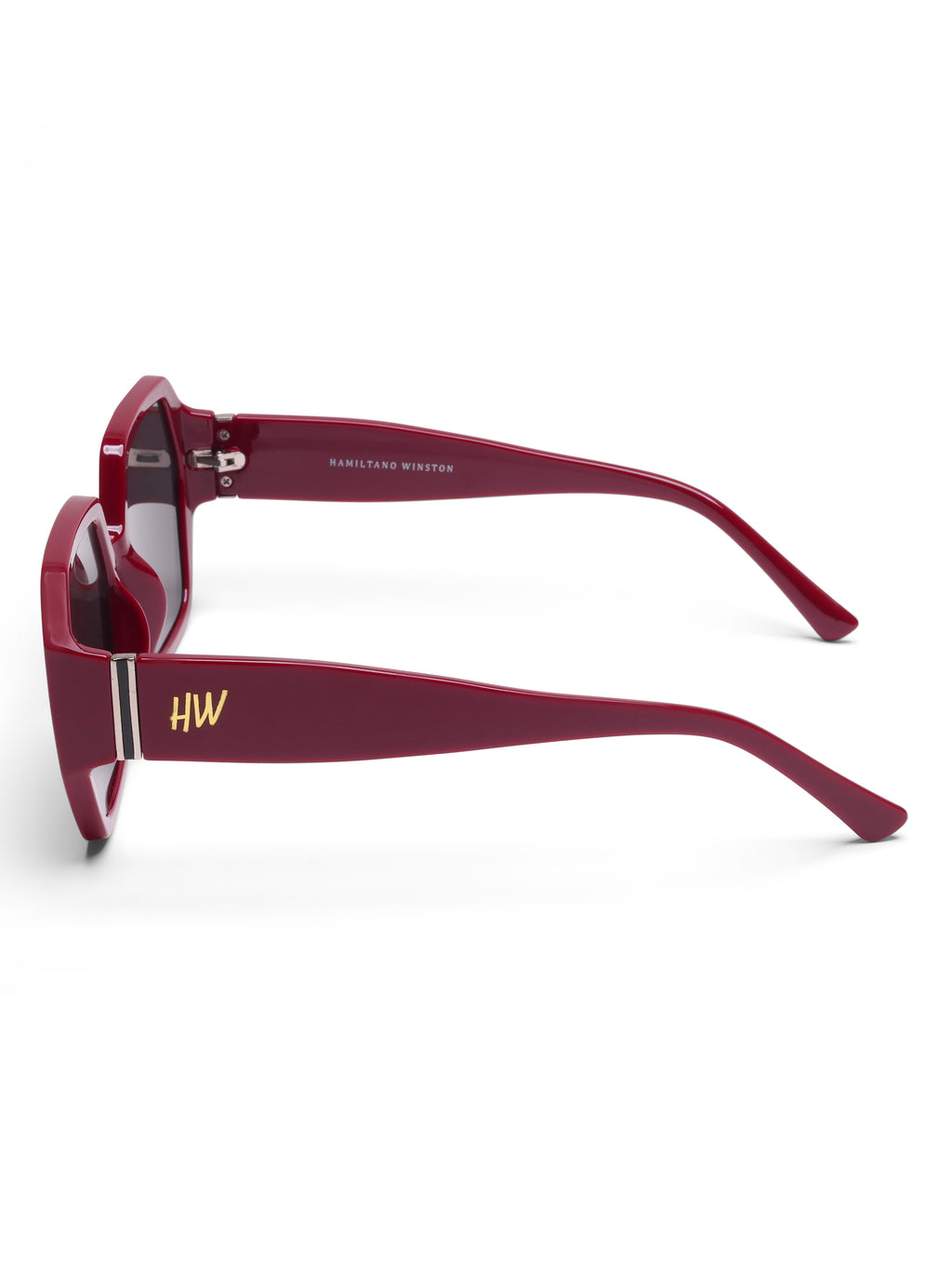 Liora Oversized Red Hexagon UV Protected Womens Sunglasses