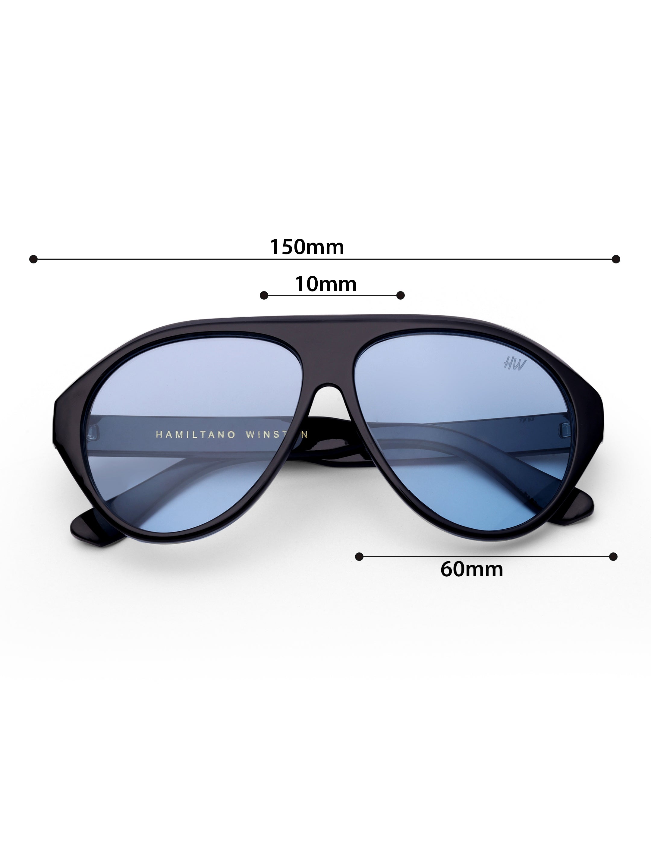 Men's UV Protected Blue Aviator Sunglasses