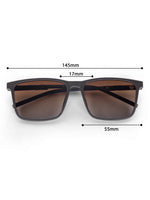 Men's Brown Wayfarer Rectangular Sunglasses