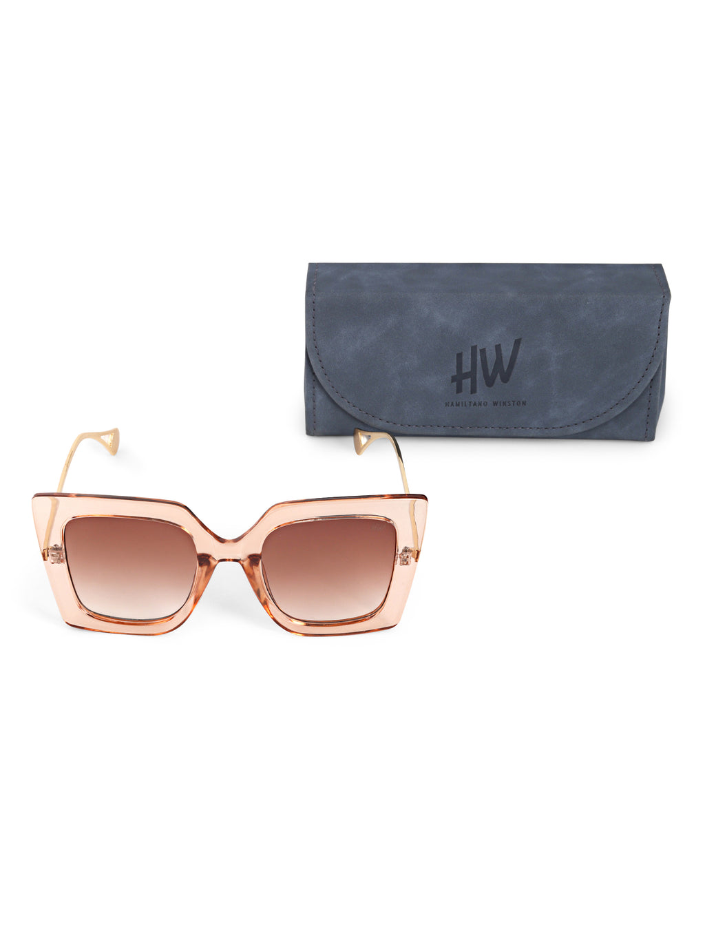 Oversize Women UV Protected Sunglasses Peach