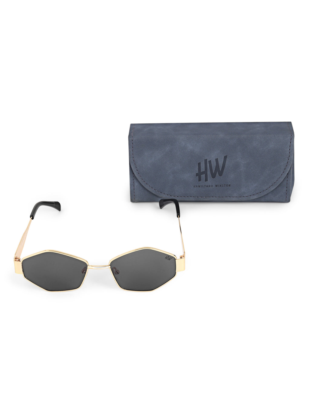 Black Hexagon Women UV Protected Sunglasses