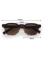 Women's Leopard Brown Hexagon Sunglasses