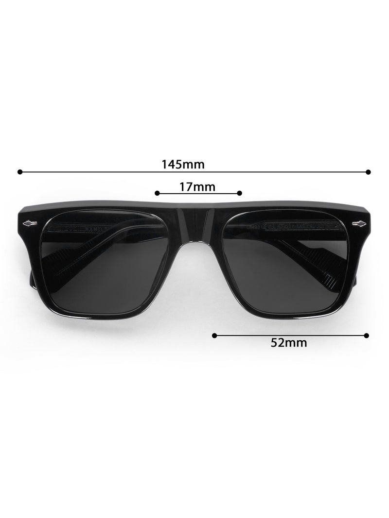 Men's Premium Black Wayfarer Rectangular Sunglasses