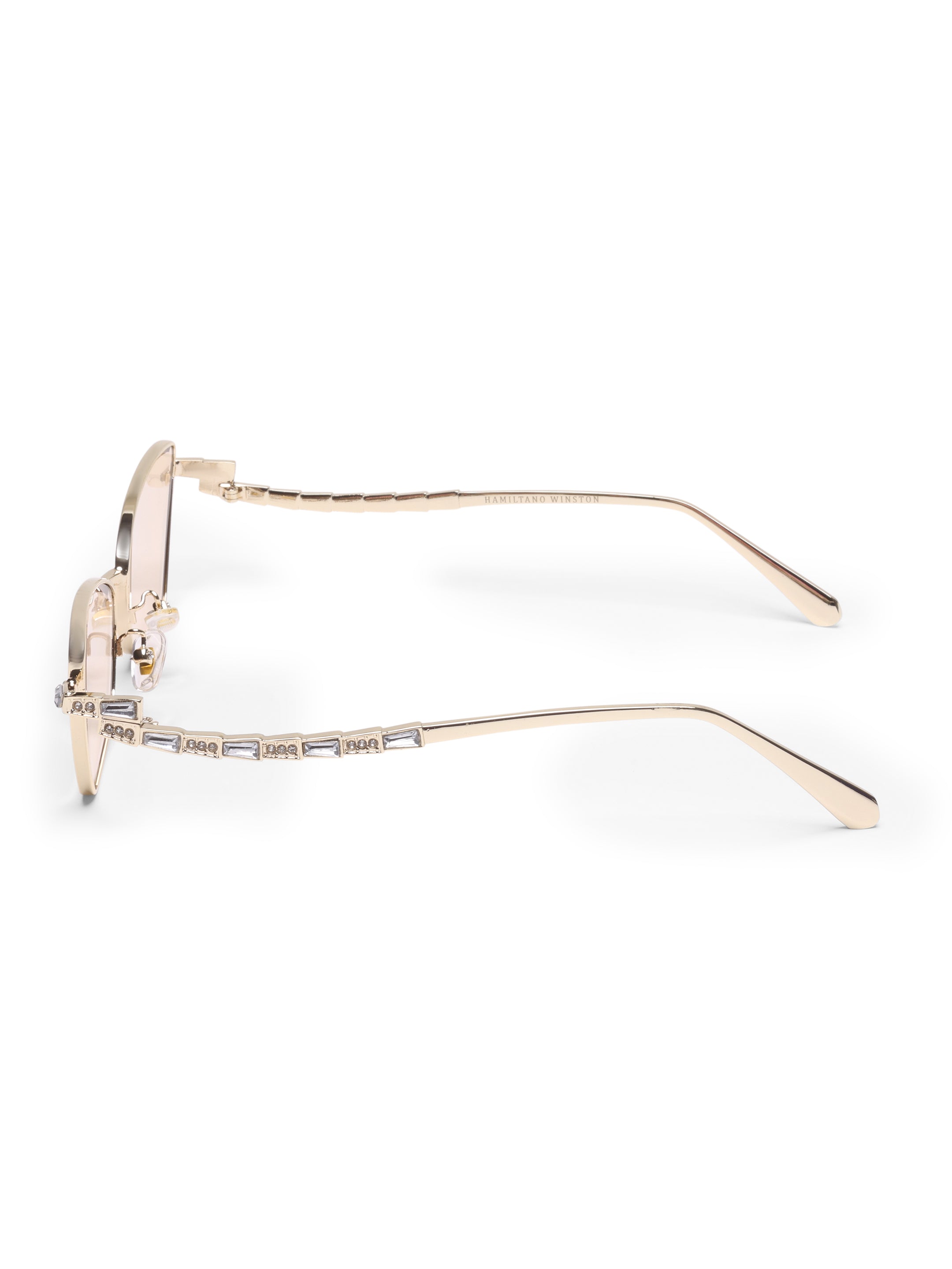 Kaia Metal Peach UV Protected Womens Sunglasses