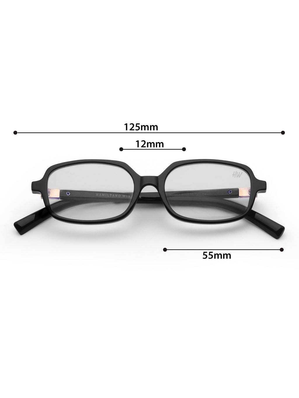 Women's Small Rectangle Transparent Frame