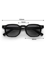 Men's Hexagon Black UV Protected Sunglasses