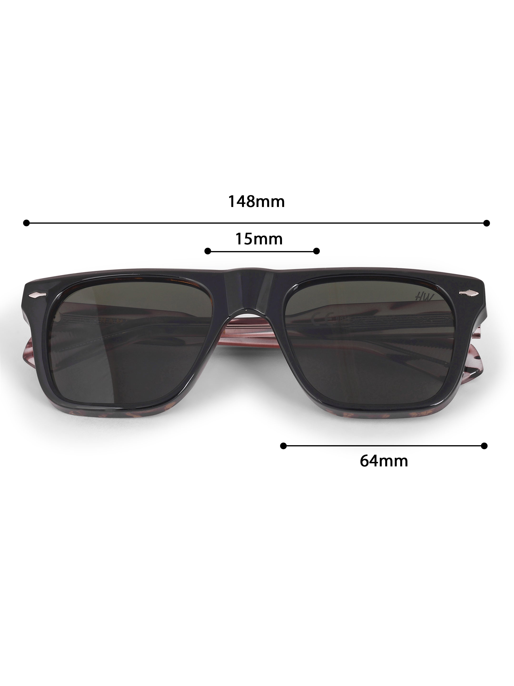 Men's Black UV Protected Wayfarer Sunglasses