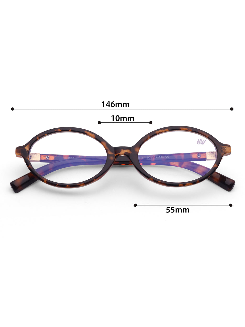Women's Oval Leopard Transparent Optical Frame