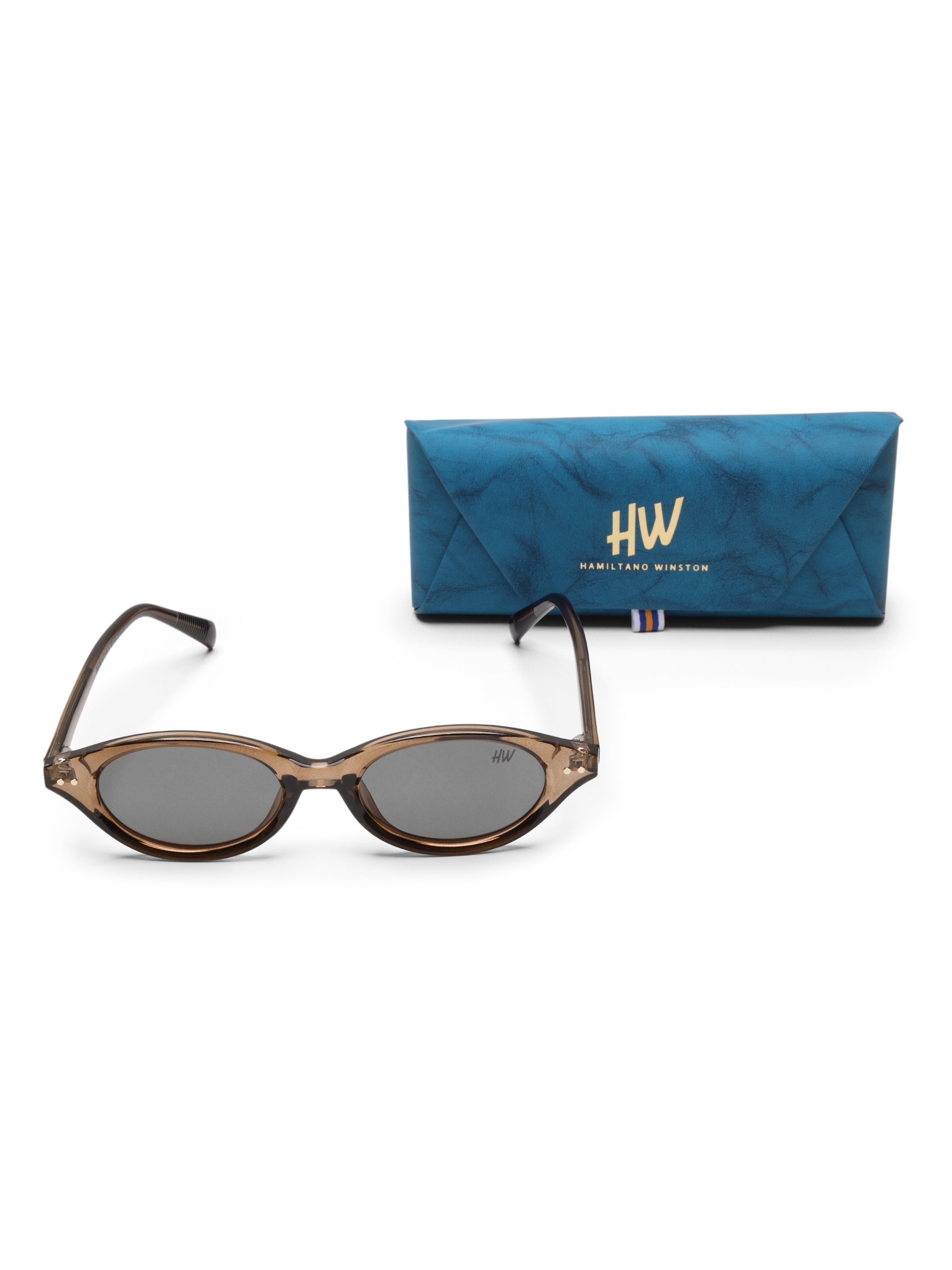 Aviana Oval Brown UV Protected Womens Sunglasses