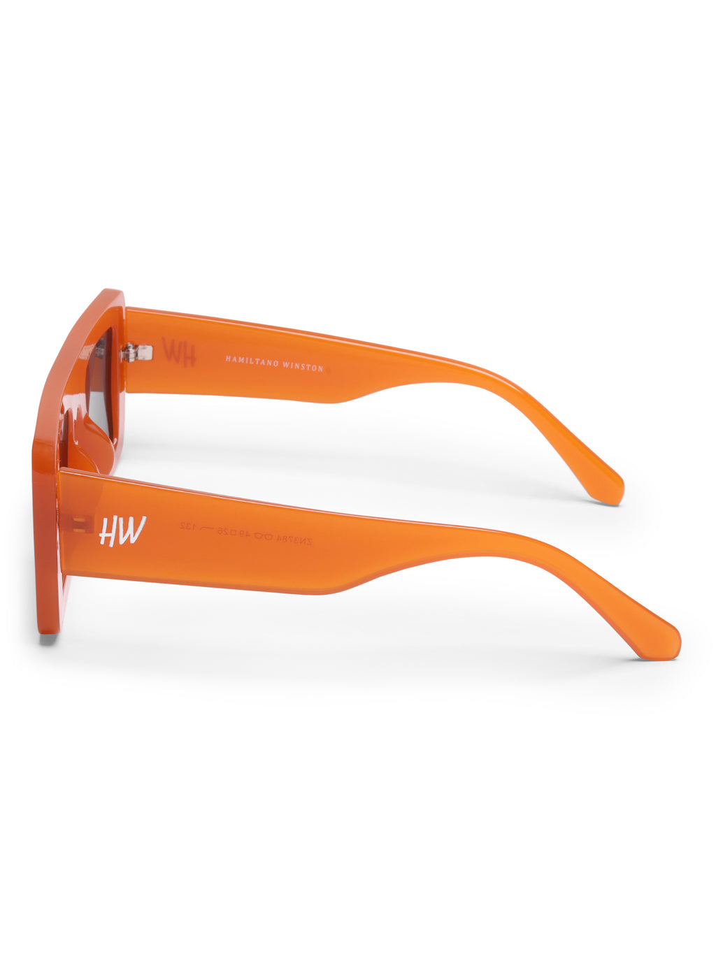 Opaline Candy Orange Square UV Protected Womens Sunglasses