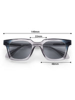 Women's Grey UV Protected Rectangular Sunglasses