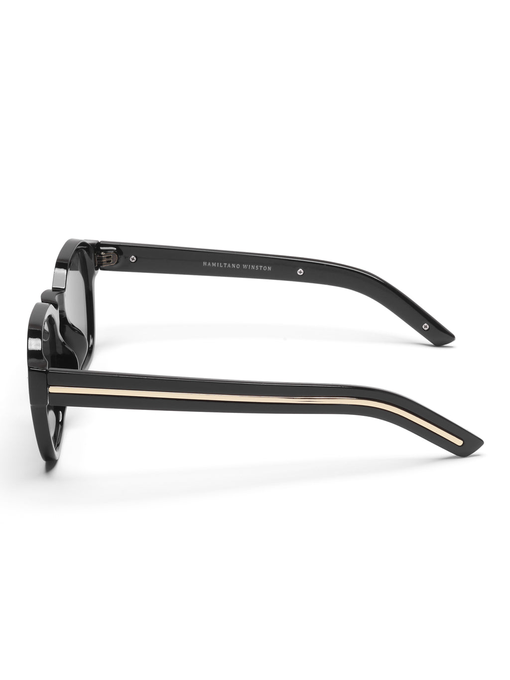 Valen Black Round Mens Sunglasses