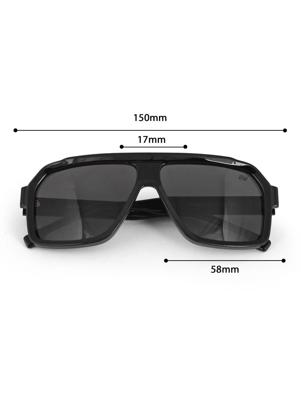 Men's Classic Black Wayfarer Sunglasses