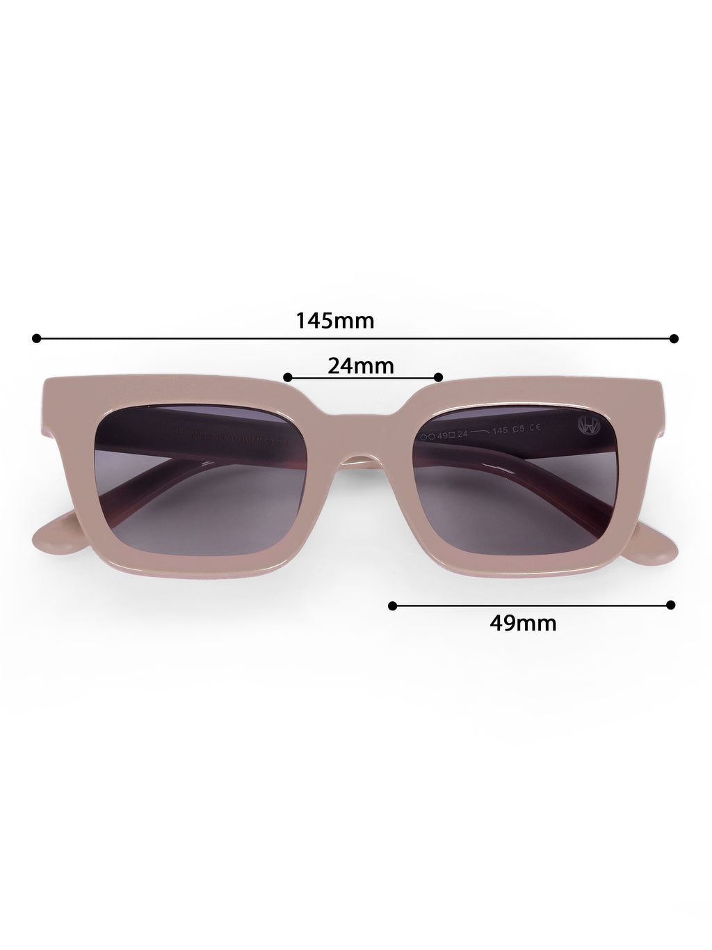 Women's Pink Rectangular UV Protected Sunglasses