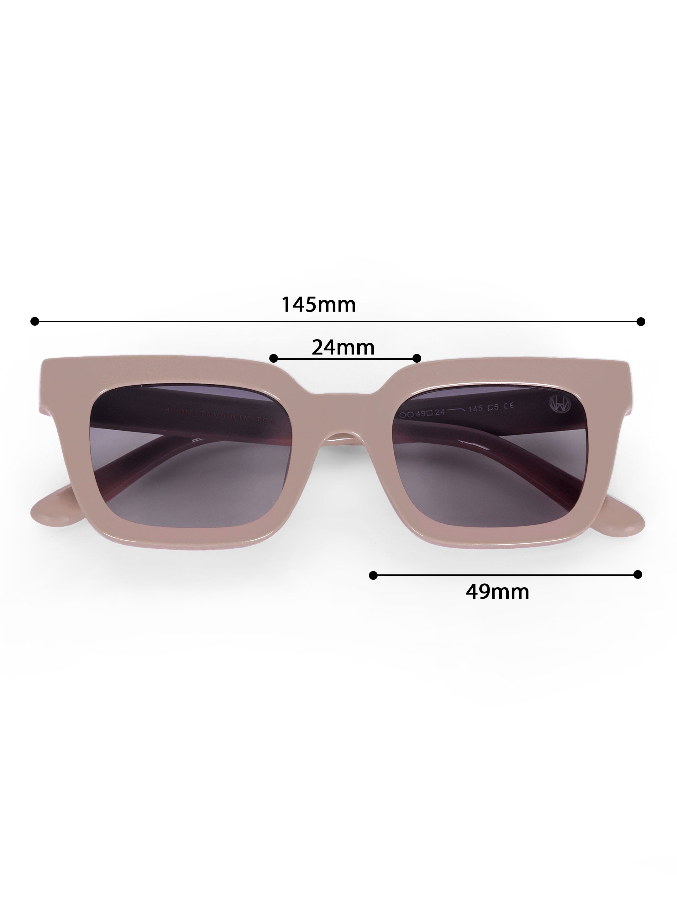 Women's Pink Rectangular UV Protected Sunglasses