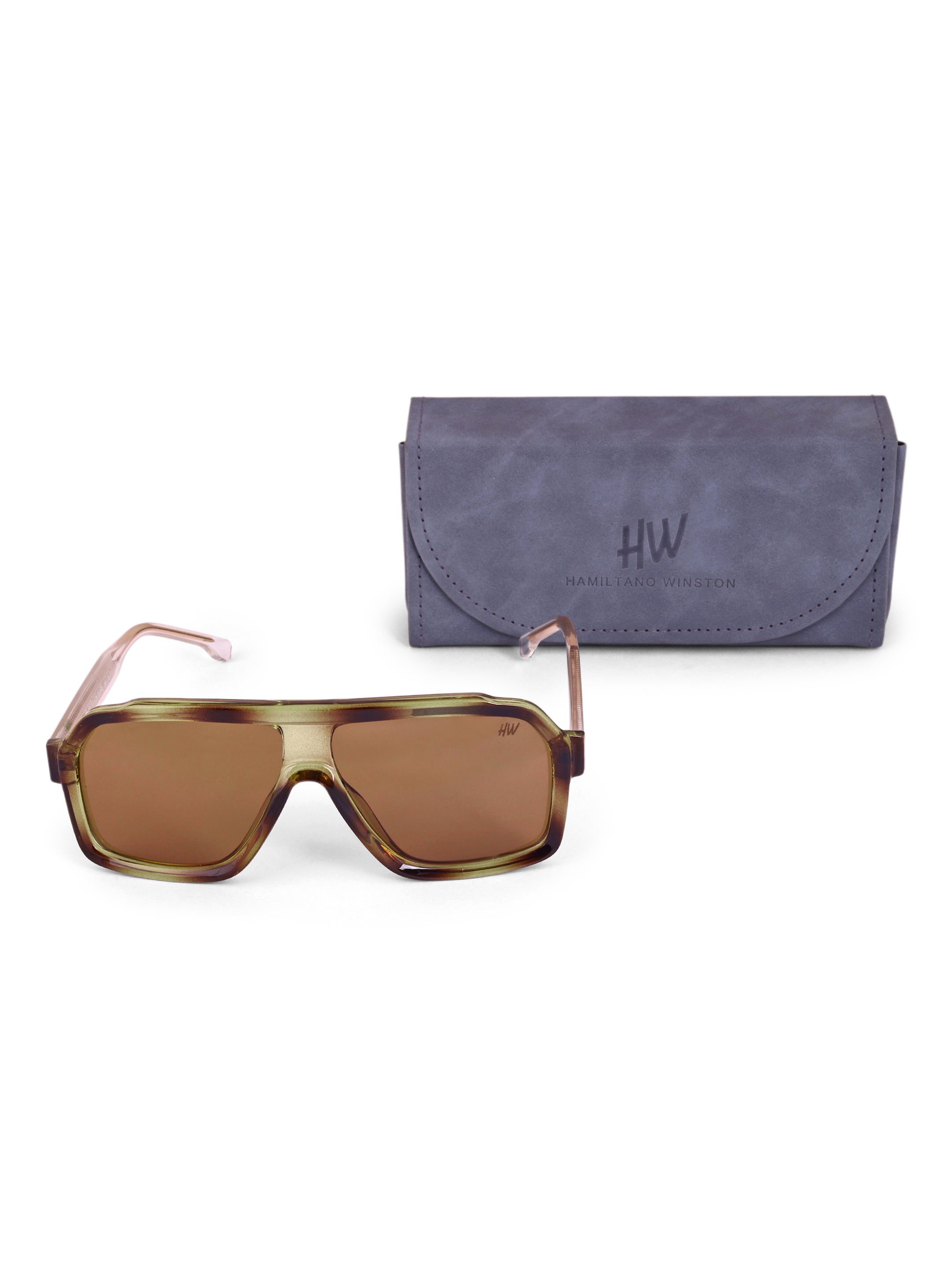 Men's Leopard Brown Wayfarer UV Protected Sunglasses