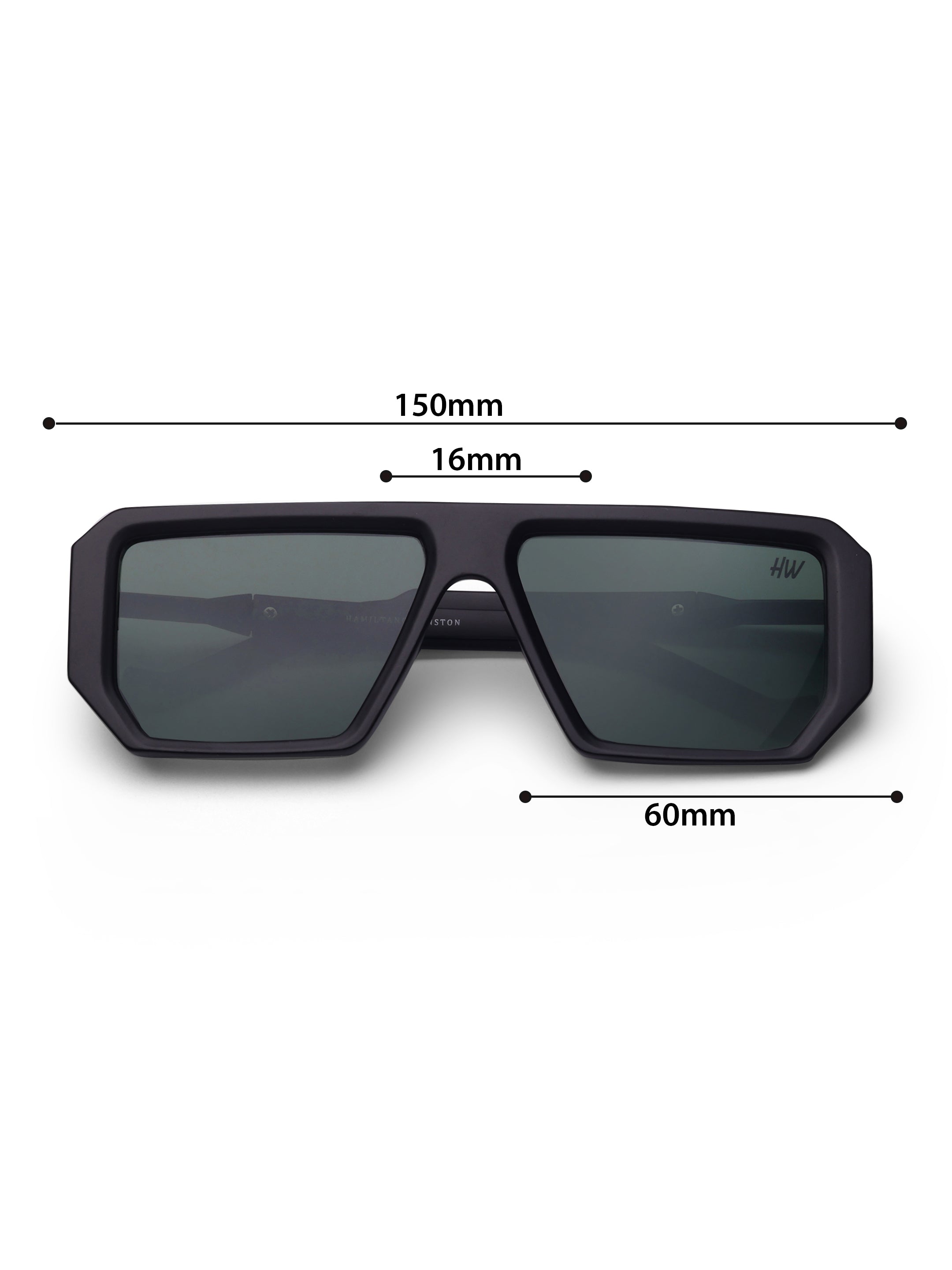 Men's UV Protected Gold Black Green Wayfarer Sunglasses