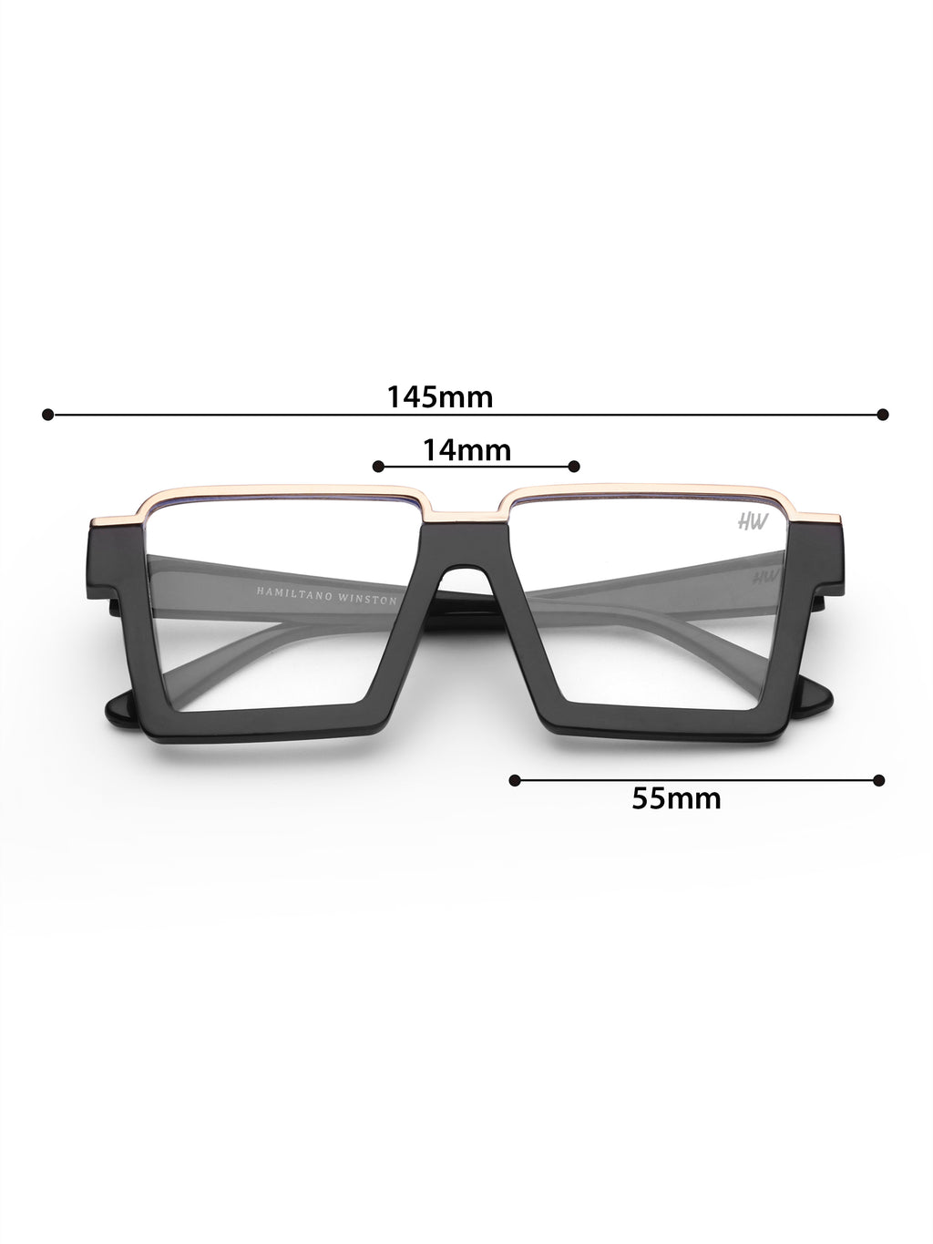 Women's Gold Black Acetate Frame Sunglasses