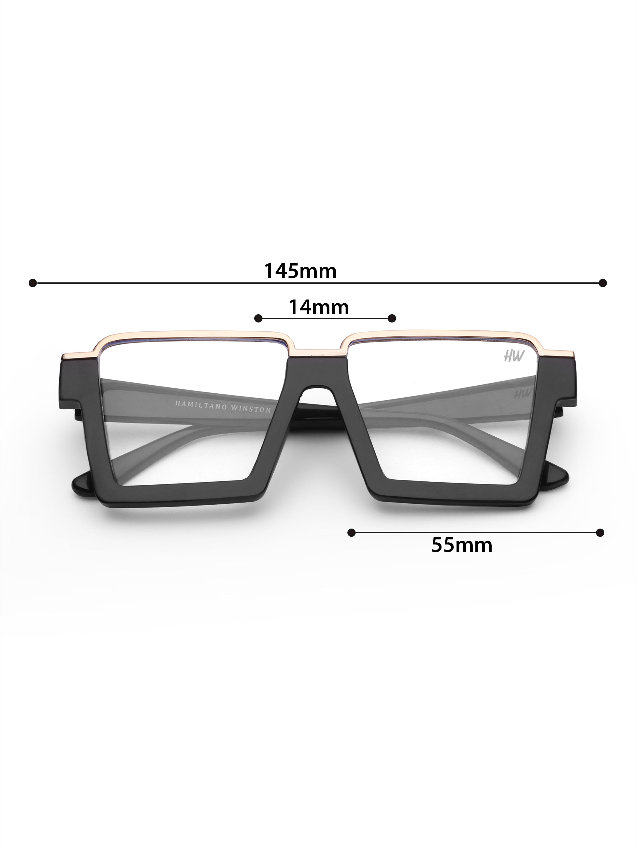 Women's Gold Black Acetate Frame Sunglasses