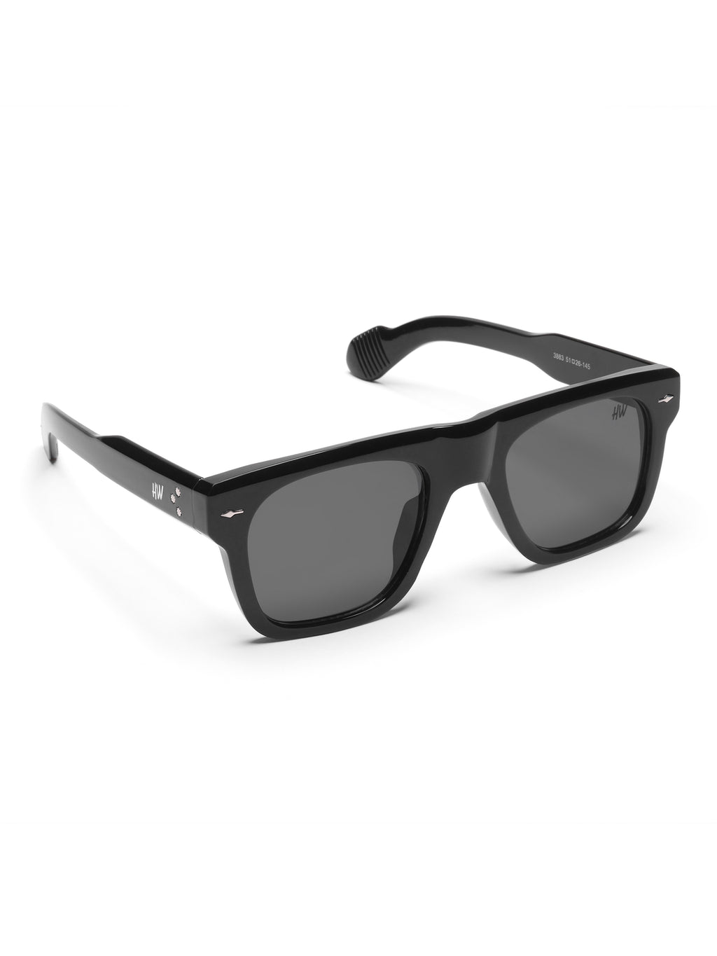 Novar Black Wayfarer Mens Sunglasses