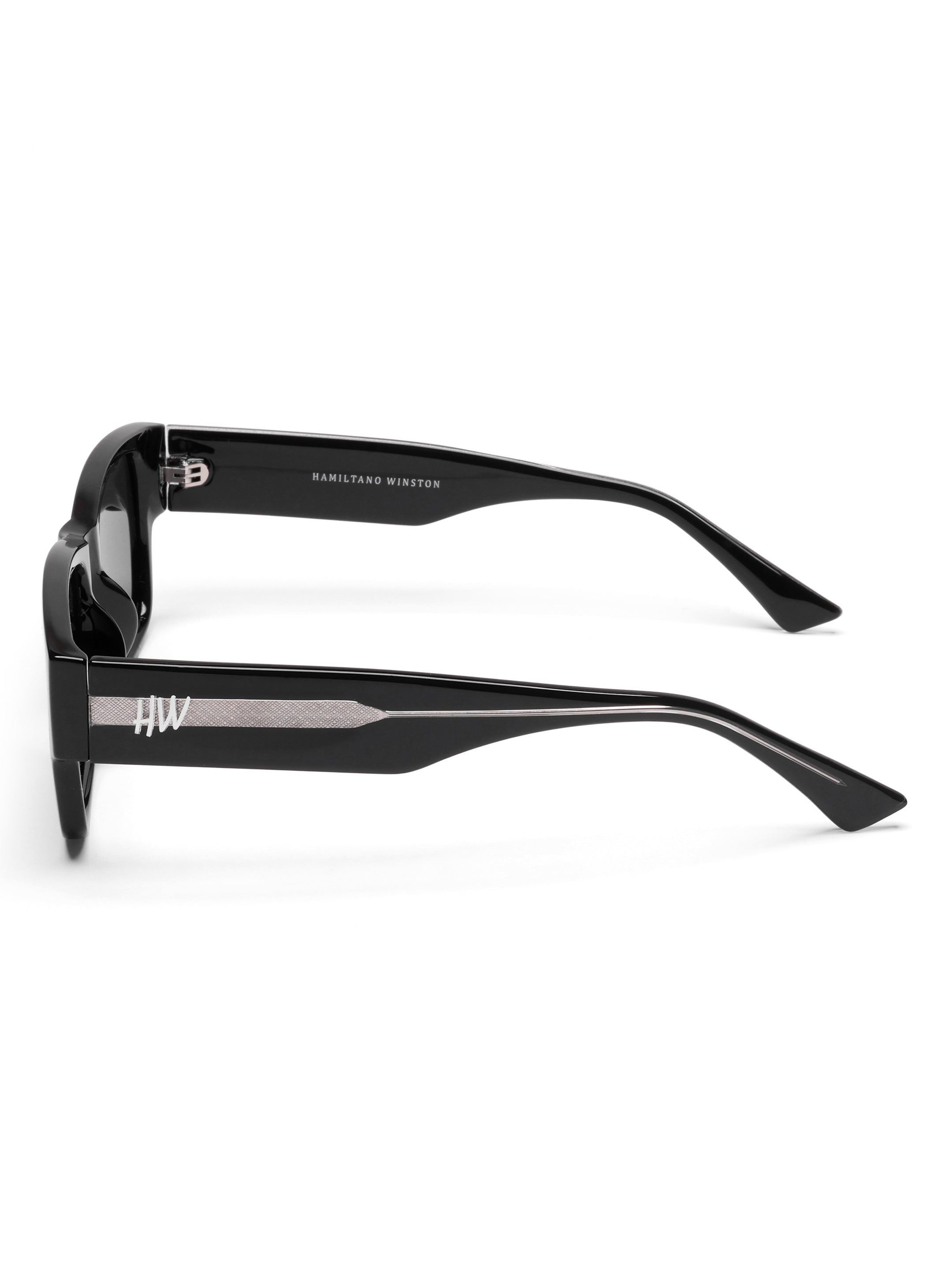 Torino Black Wayfarer Mens Sunglasses