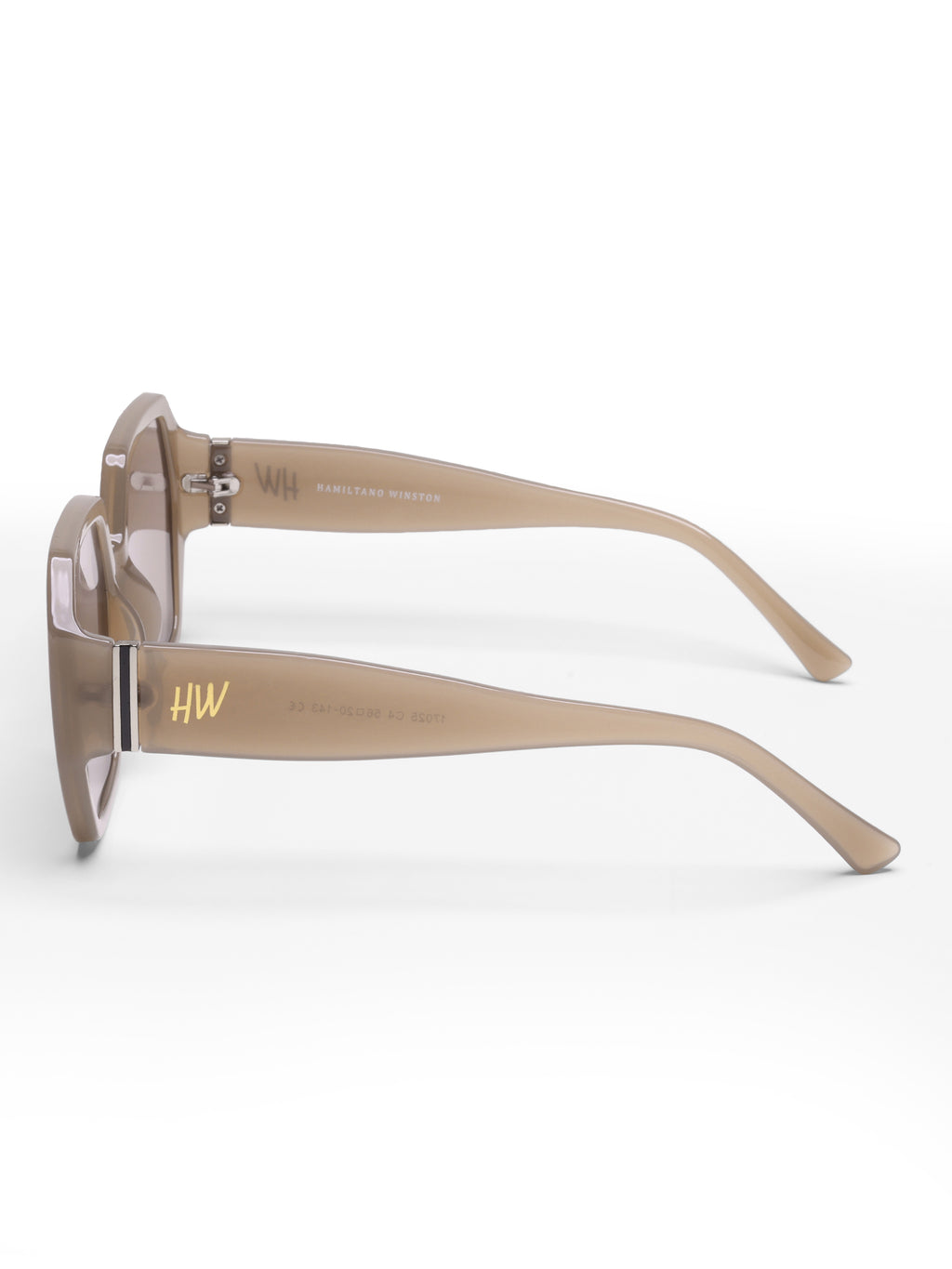 Kaira Oversized Hexagon Peach UV Protected Womens Sunglasses