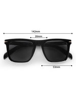 Men's Black UV Protected Wayfarer Rectangular Sunglasses