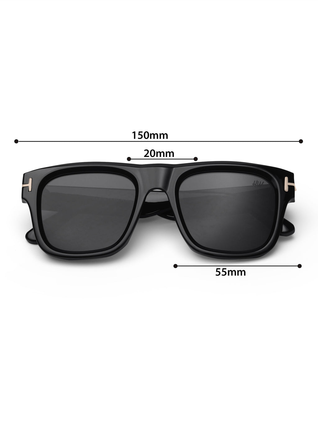 Men's UV Protected Black Wayfarer Sunglasses