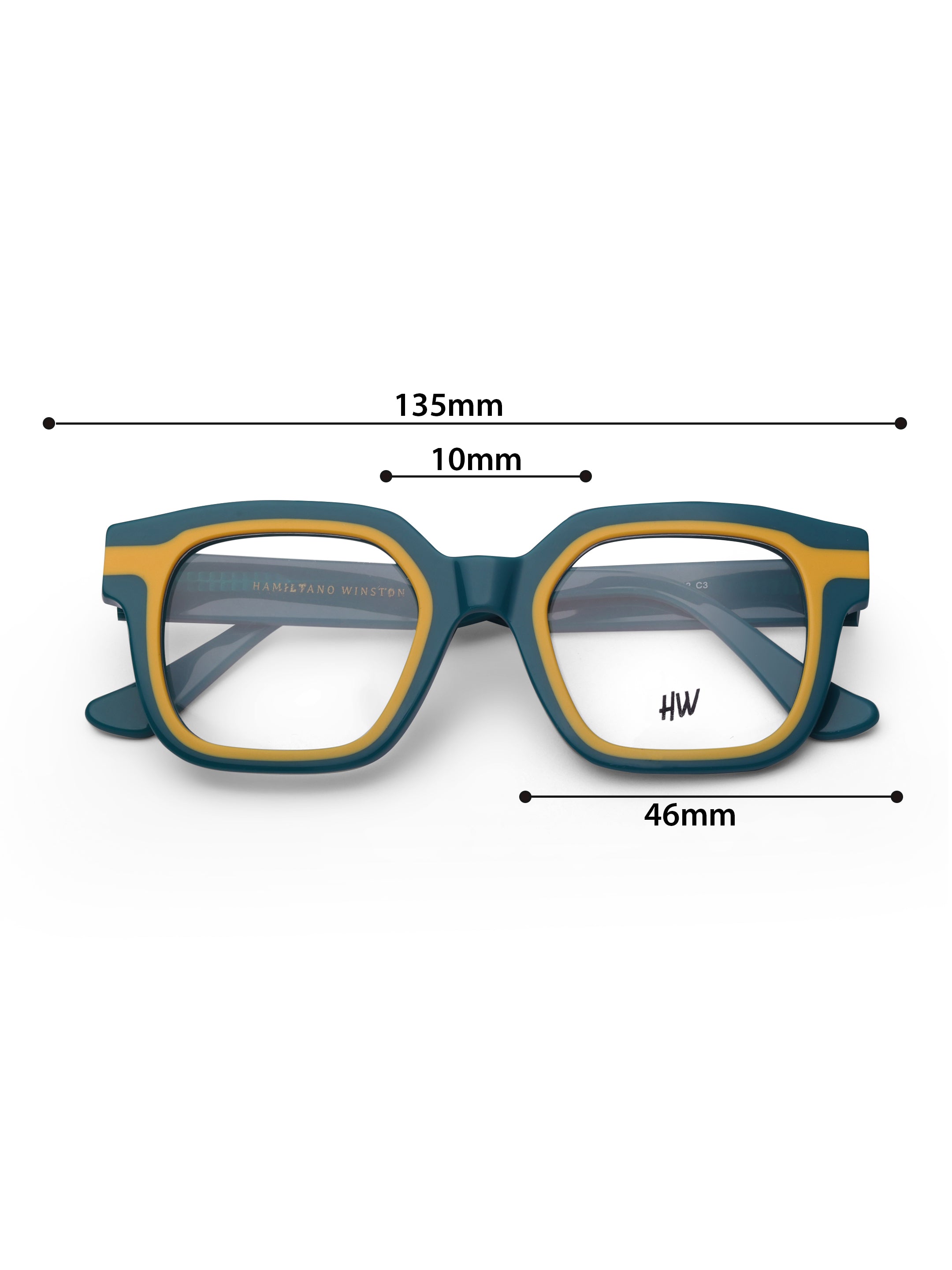 Men's Wayfarer Rectangular Optical Frame Green
