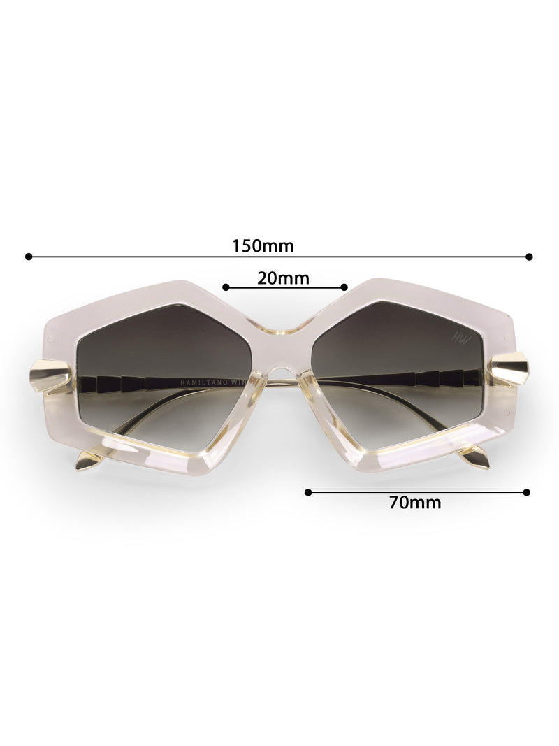 Women's Transparent Brown UV Protected Sunglasses