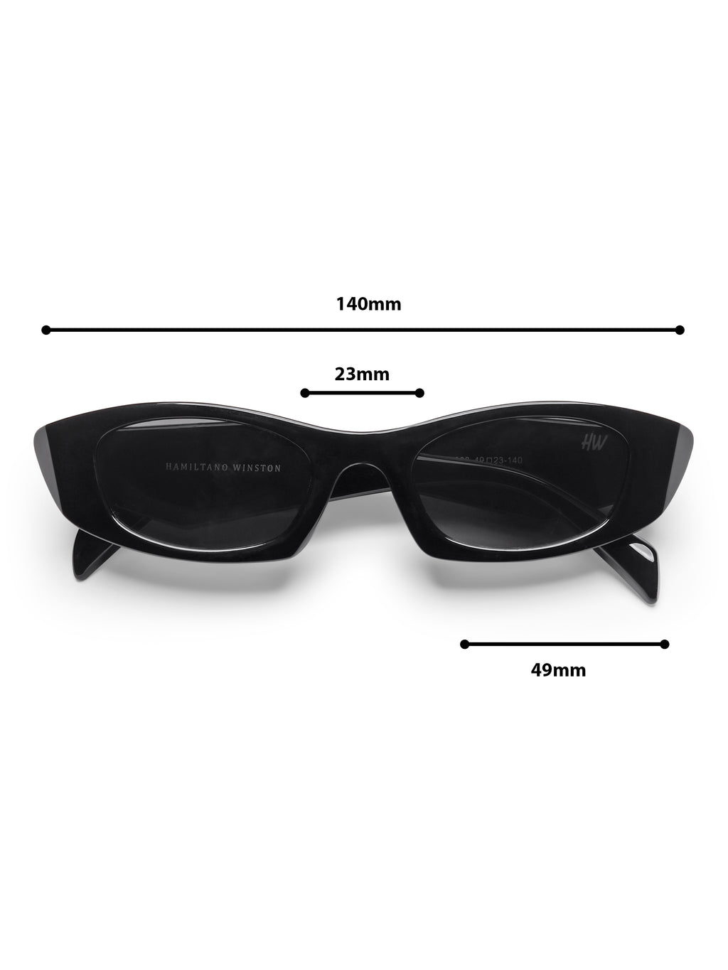 Sienna Black Cat Eye UV Protected Womens Sunglasses