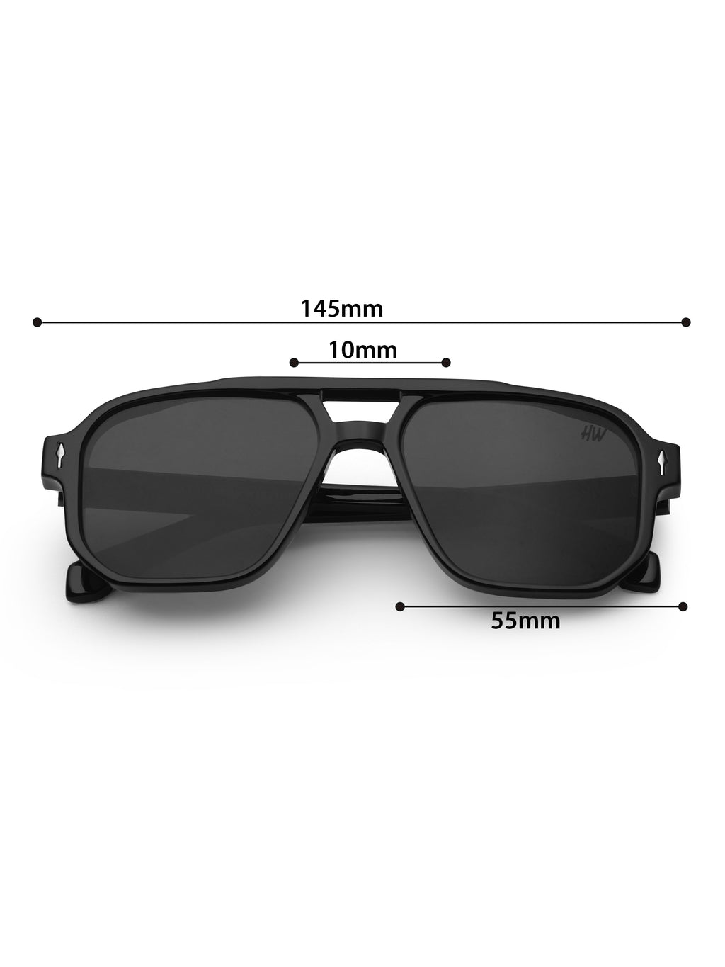 Men's UV Protected Black Wayfarer Sunglasses