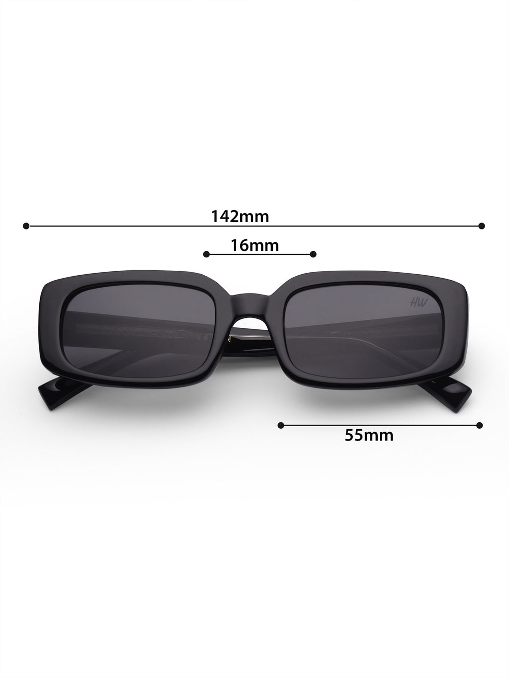 Women's Black Sleek Sunglasses