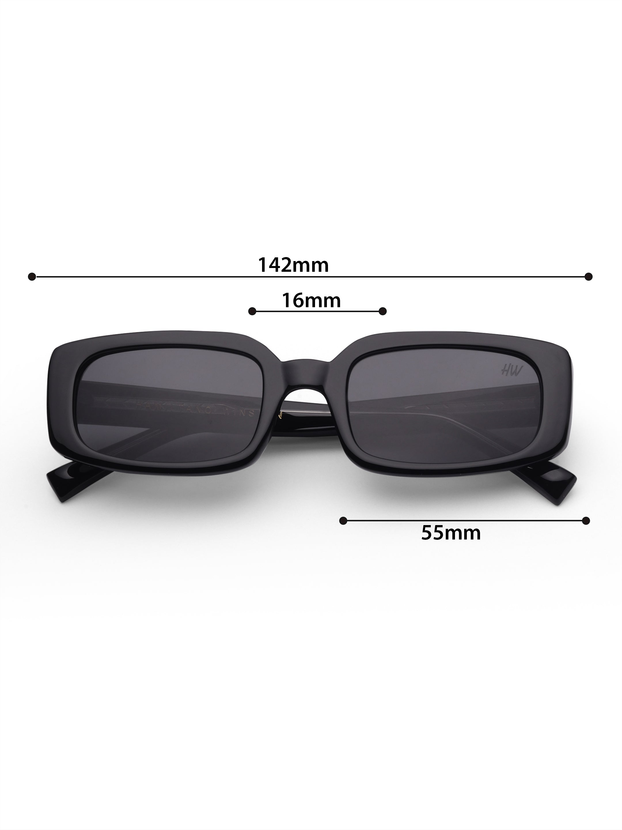 Women's Black Sleek Sunglasses