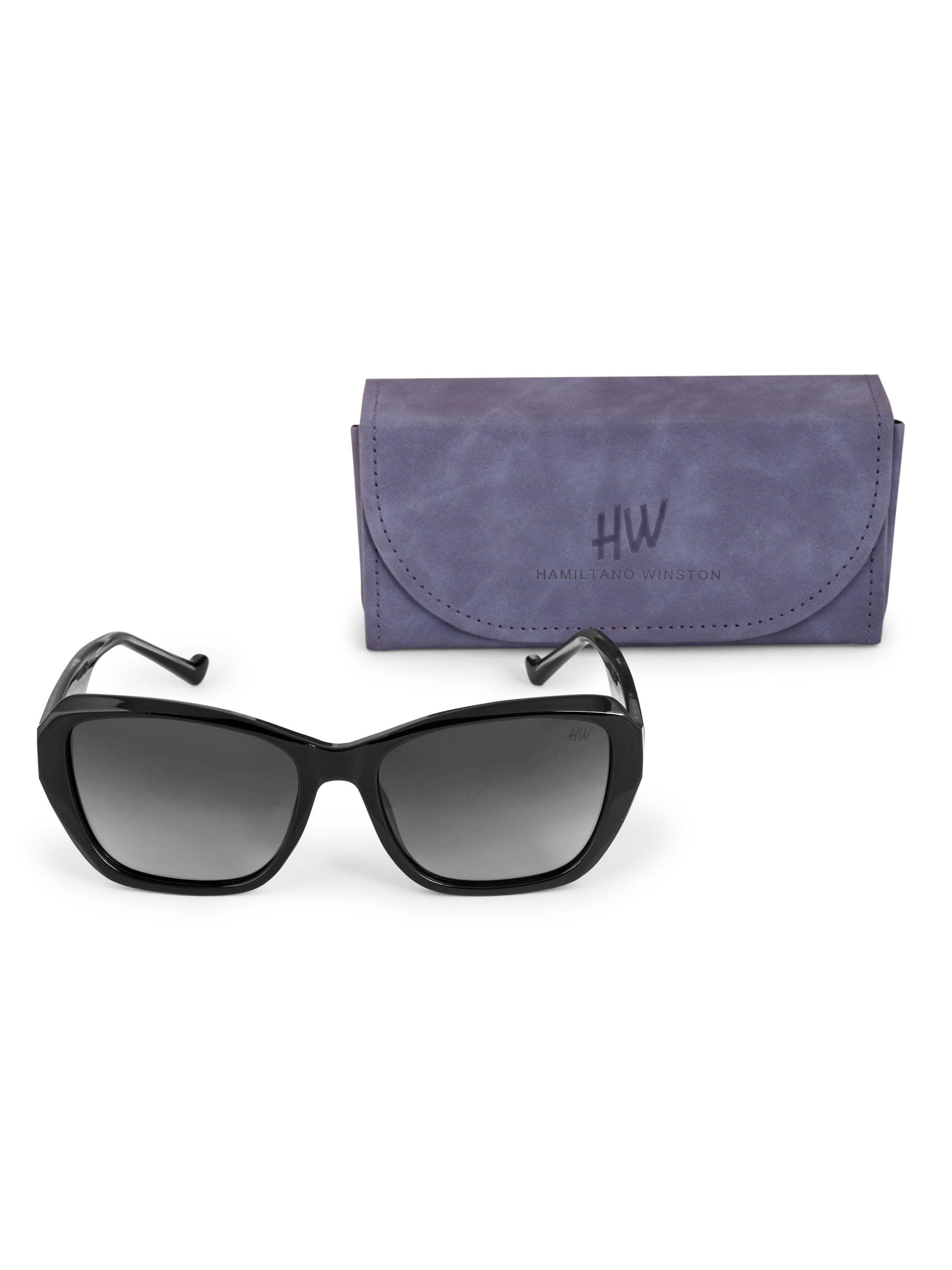 Women's Black Wayfarer UV Protected Sunglasses
