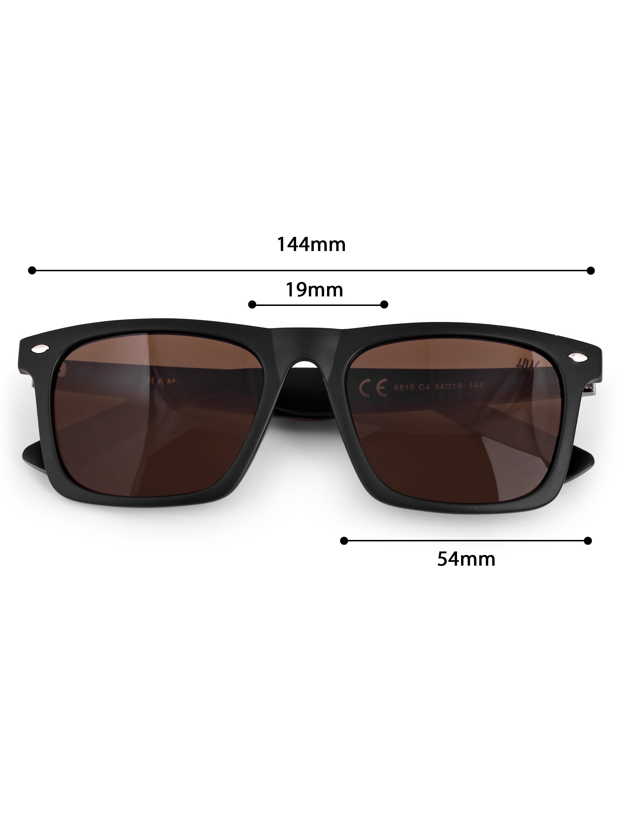 Men's Classic Dark Brown Wayfarer Sunglasses