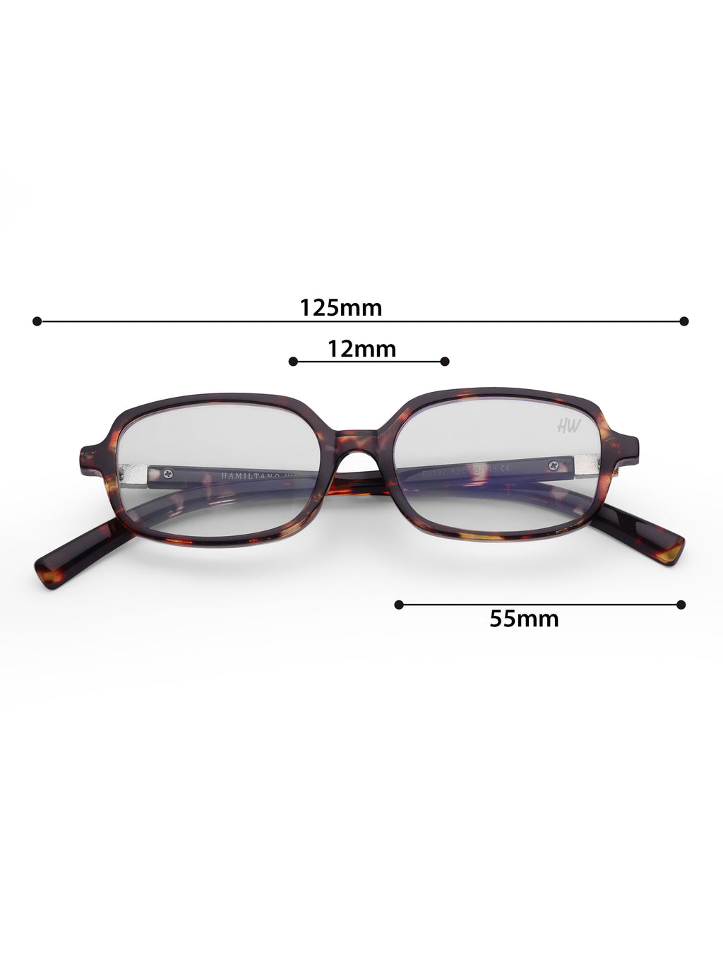 Women's Small Leopard Rectangle Sunglasses