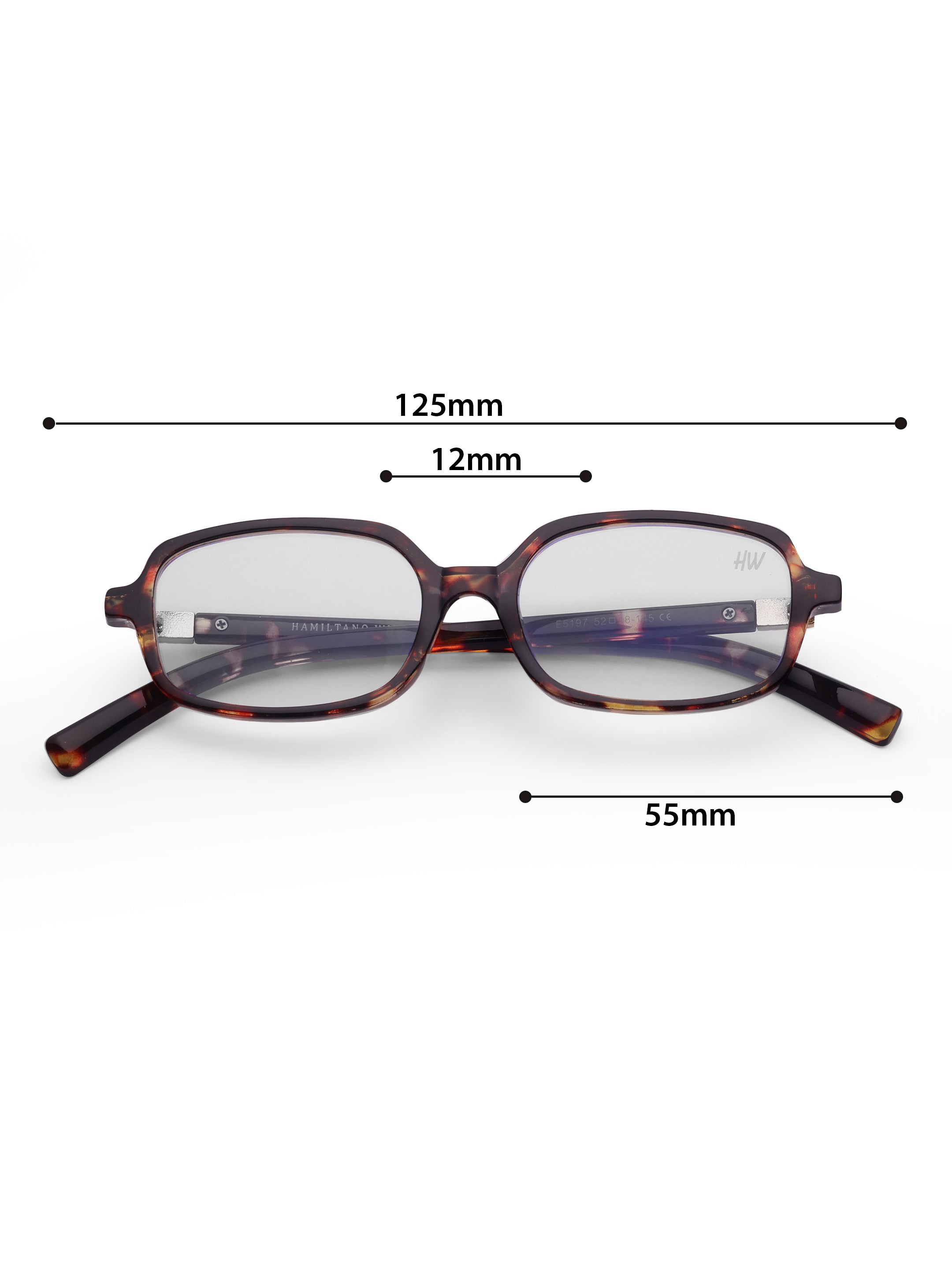 Women's Small Leopard Rectangle Sunglasses